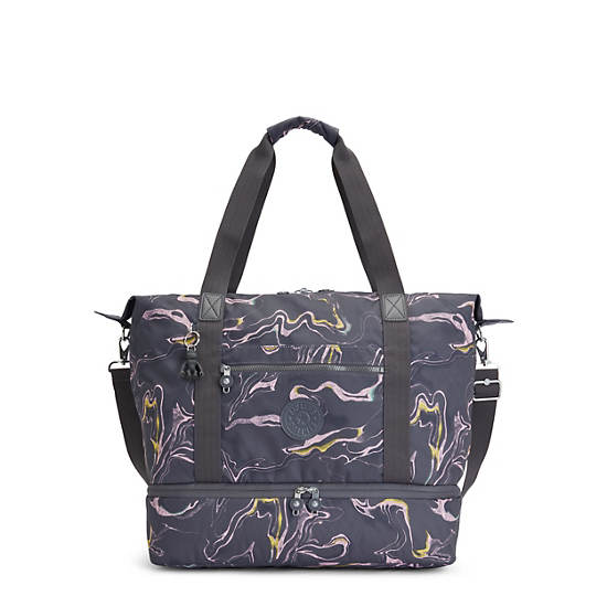 Kipling Art M Weekender Printed Tote Tassen Grijs | België 1457VR